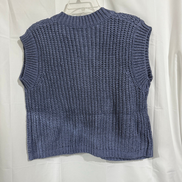 NEW Women's Piper & Scoot Button-Up Vest Blue/Gold Size M - Picture 2 of 12